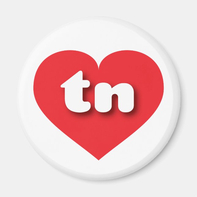 Imã Tennessee Red Heart - Eu amo tn (Frente)