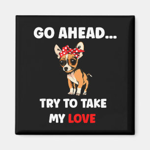 Imã Tente levar amor cachorrinho engraçado dia dos nam