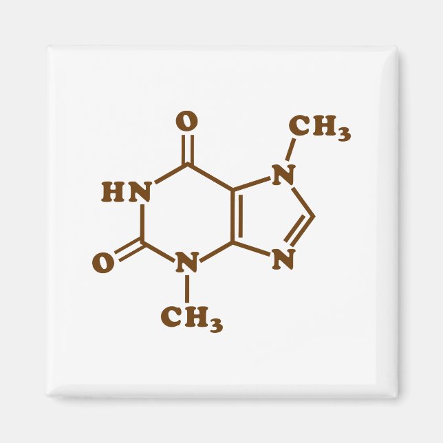 Imã Teobromina - Teobromina - Fórmula Química Molecula (Frente)