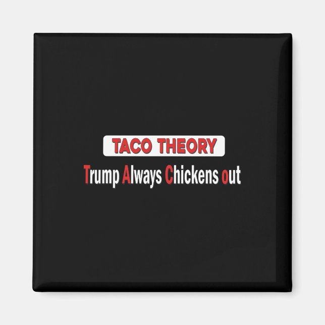 Imã Teoria Engraçada do Taco Sempre Vence Tacos de Fra (Frente)