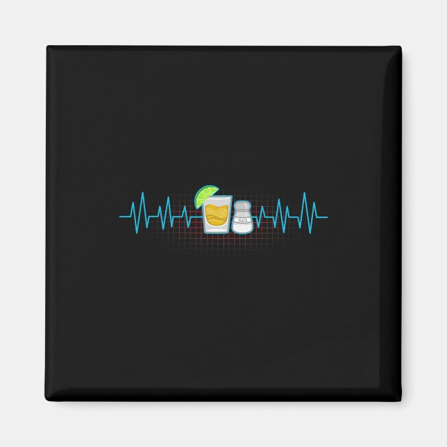 Imã Tequila Limão Salt Heartbeat Cinco de Mayo Fi Engr (Frente)