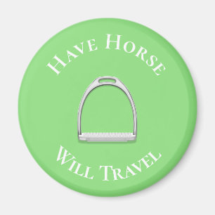 Imã "Ter Viagem de Cavalo" Stirrup Verde limão de Ferr