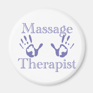 Imã Terapeuta de Massagem: Impressões de Mão Azul