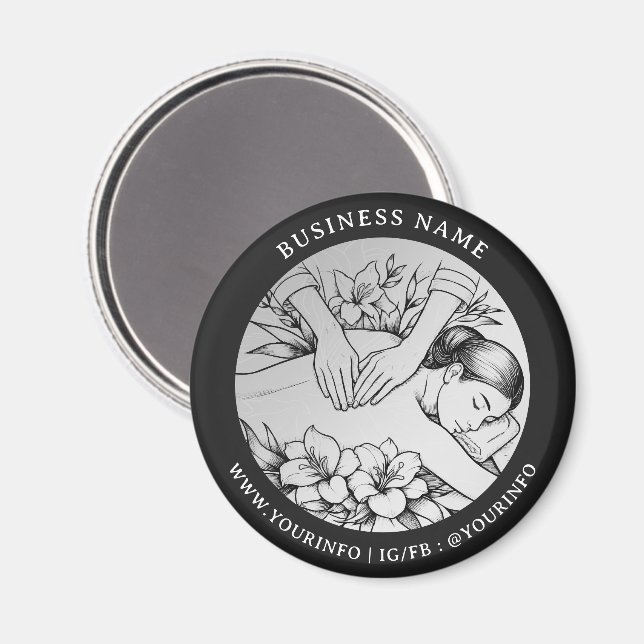 Imã Terapêutica de Massagem Terapia Mãos Energia Spa B (Front/Back)