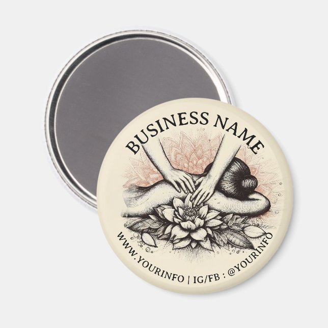 Imã Terapêutica de Massagem Terapia Mãos Energia Spa B (Front/Back)