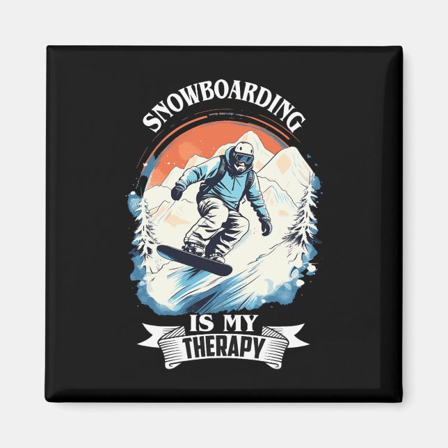 Imã Terapia de Neve Snowboard Retro Snowboard Vac (Frente)