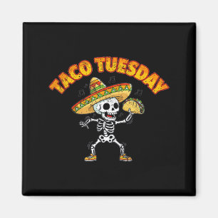 Imã Terça-feira de taco dançando esqueleto engraçado c