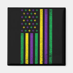 Imã Terça-feira Gorda Bandeira Americana Patriótico Ca