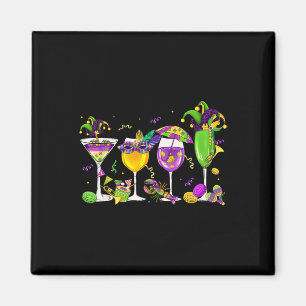 Imã Terça-feira gorda Mardi Gras Wine Gles Bebe Carnav