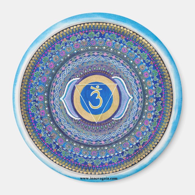 Imã Terceiro Olho Chakra Mandala Magnet (Frente)