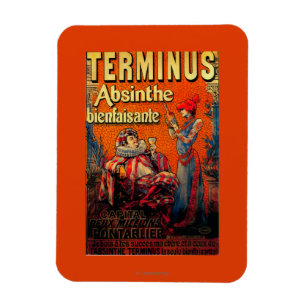 Ímã Terminus Absinthe Vintage PosterEurope