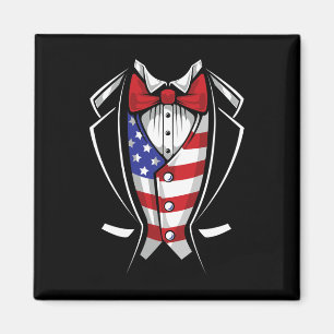 Imã Terno Usa Tuxedo Patriótico 4 De Julho Bandeira Am