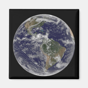 Imã Terra cheio mostrando a América do Norte e o Sul d