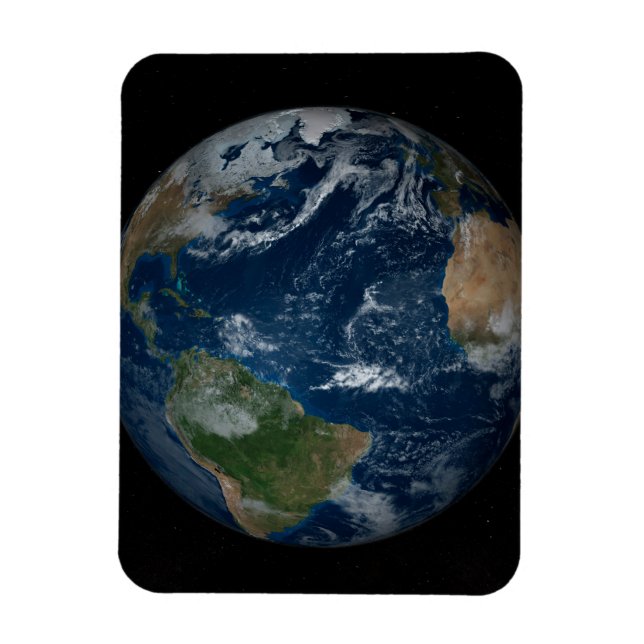 Ímã Terra Com Nuvens E Gelo Marinho (Vertical)