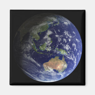 Imã Terra completa do espaço que mostra Austrália