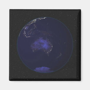 Imã Terra completa na noite que mostra as luzes 2 da