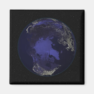 Imã Terra completa na noite que mostra as luzes 5 da