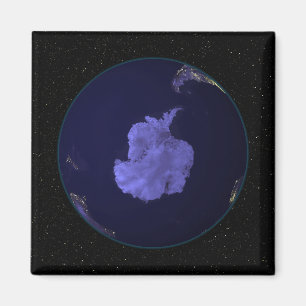 Imã Terra completa na noite que mostra as luzes 7 da
