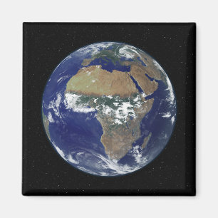 Imã Terra completa que mostra África e Europa