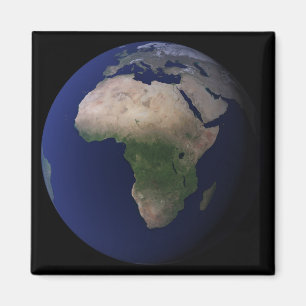 Imã Terra completa que mostra África, Europa, & o Ea