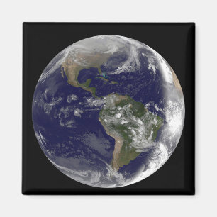 Imã Terra completa que mostra America do Norte e Amer