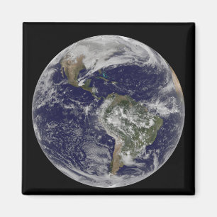 Imã Terra completa que mostra America do Norte e Amer