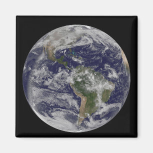 Imã Terra completa que mostra America do Norte e Amer