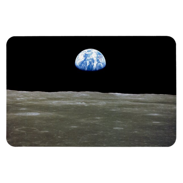 Ímã Terra da Lua no Espaço Sideral: Earthrise (Horizontal)
