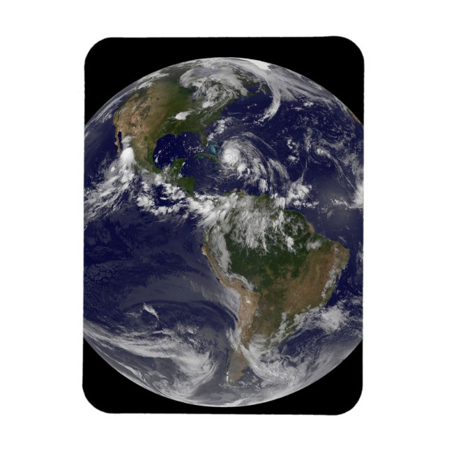 Ímã Terra De cheio Com O Furacão Irene Sobre As Bahama (Vertical)