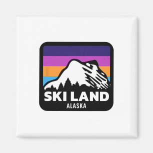 Imã Terra de Esqui Fairbanks Alasca Esquiando Snowboar