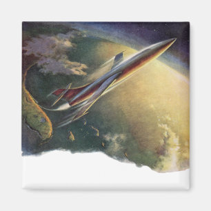 Imã Terra do avião da nave espacial da ficção