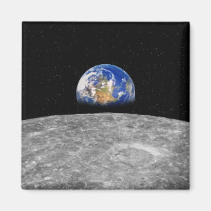 Imã Terra do planeta que aumenta sobre a lua