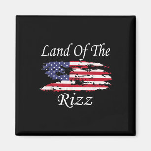 Imã Terra Do Rizz Divertido Patriótico Trump 4 De Julh
