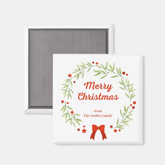 Imã Terra e estrelas de Natal elegantes (Front/Back)