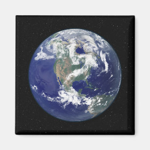 Imã Terra inteiramente iluminada centrada em America