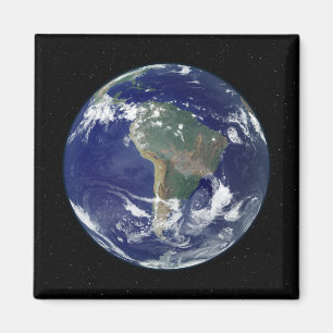 Imã Terra inteiramente iluminada centrada em Ámérica