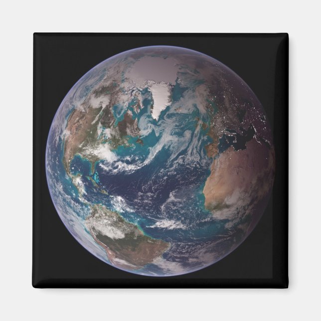 Imã Terra Marble Azul (Hemisfério Ocidental) (Frente)