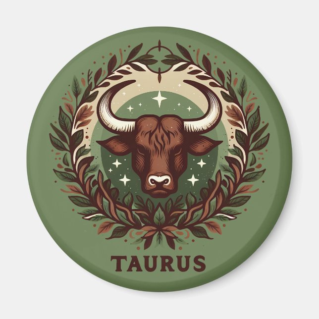 Imã Terra, Sensual Taurus Zodiac - Sinal de Arte Desig (Frente)