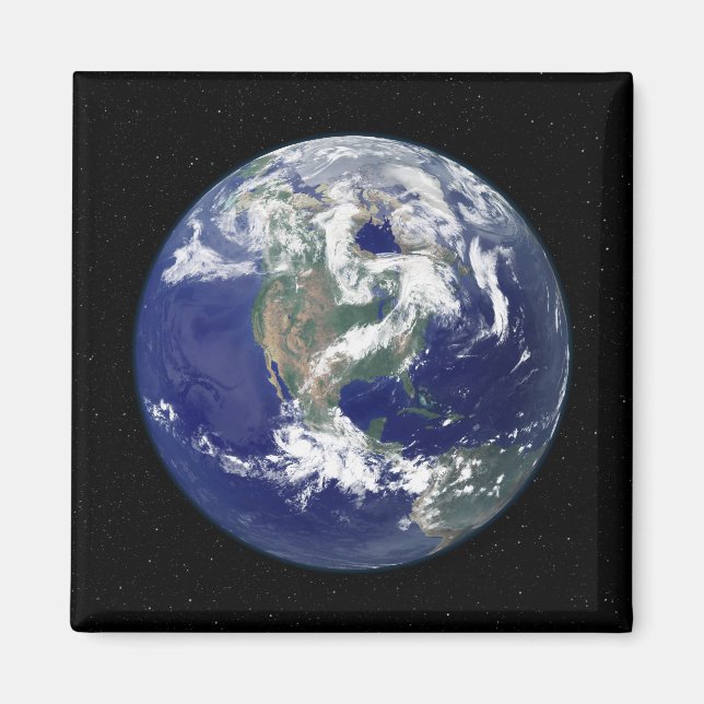 Imã Terra totalmente iluminada centrada na América do  (Frente)