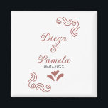 Imã Terracotta casal de casamento russo negro em Espan<br><div class="desc">design</div>