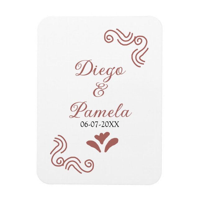 Ímã Terracotta casal de casamento russo negro em Espan (Vertical)