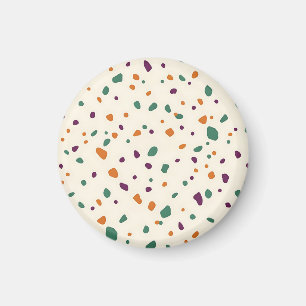 Imã Terrazzo Multicolor Orgânico Padrão de Speckle de