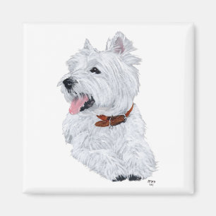 Imã Terrier branco da West Highland Cheerous
