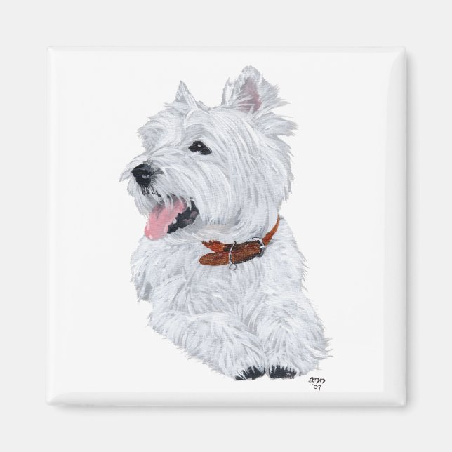 Imã Terrier branco da West Highland Cheerous (Frente)