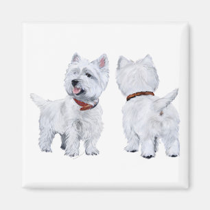 Imã Terrier Branco do West Highland
