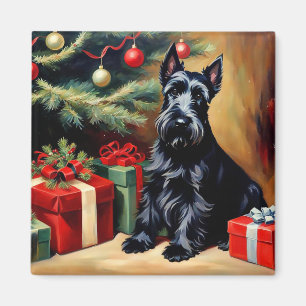 Imã Terrier escocês no Natal