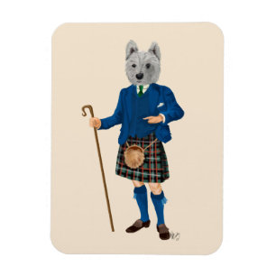 Ímã Terrier, West Highland, em Kilt 2