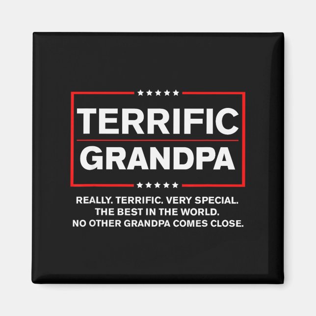 Imã Terrific Grandpa - Funny Donald Trump Campaign Sty (Frente)