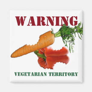 Imã Território engraçado do vegetariano/Vegan