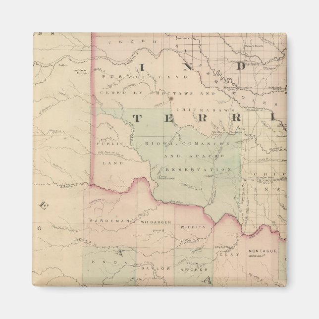 Imã Território Indiano e Texas, Parte Noroeste (Frente)